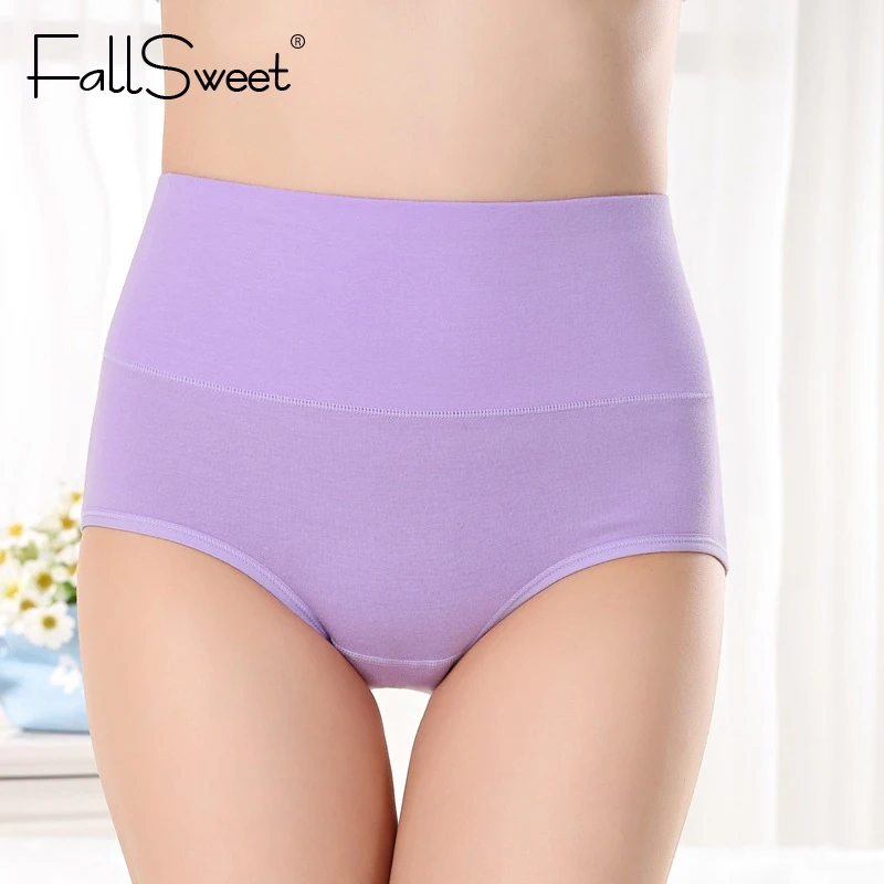 Женские трусики с высокой талией FallSweet хлопковые утягивающие размеров M XXL