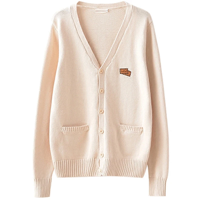 Moe/милый вязаный хлопковый свитер с вышивкой из мультфильма для девочек 9 цветов