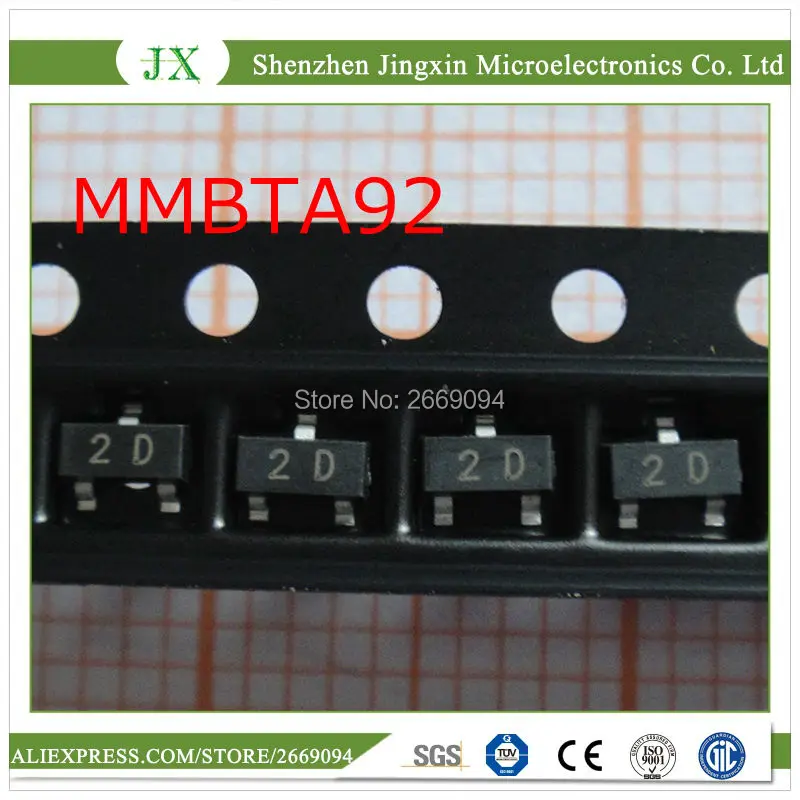 1000pcs MMBTA92LT1G 2D MMBTA92 SOT23-3 Bipolar Transistors - BJT 500mA 300V PNP купить по выгодной цене |