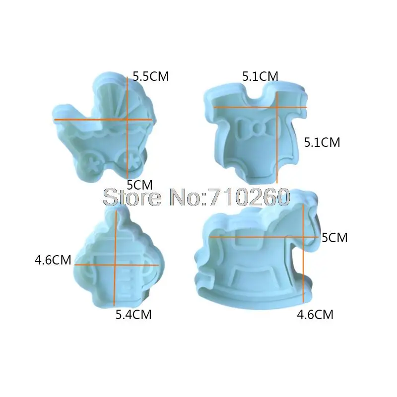 4 шт./компл. моды мило лошадь ребенка Торта Помады Украшения ремесло плесень тесто