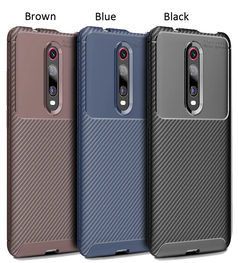 Чехол из углеродного волокна для Xiaomi Redmi K20 Pro Mi 9T ТПУ силиконовый матовый защитный