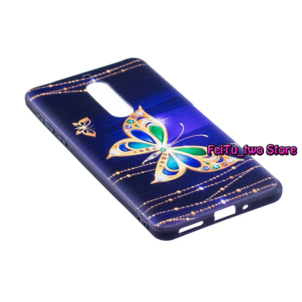 Тиснение ТПУ чехол для Nokia 5 TA-1024 TA-1053 TA-1027 оболочка Nokia5 TA 1024 1053 1027 Мягкий