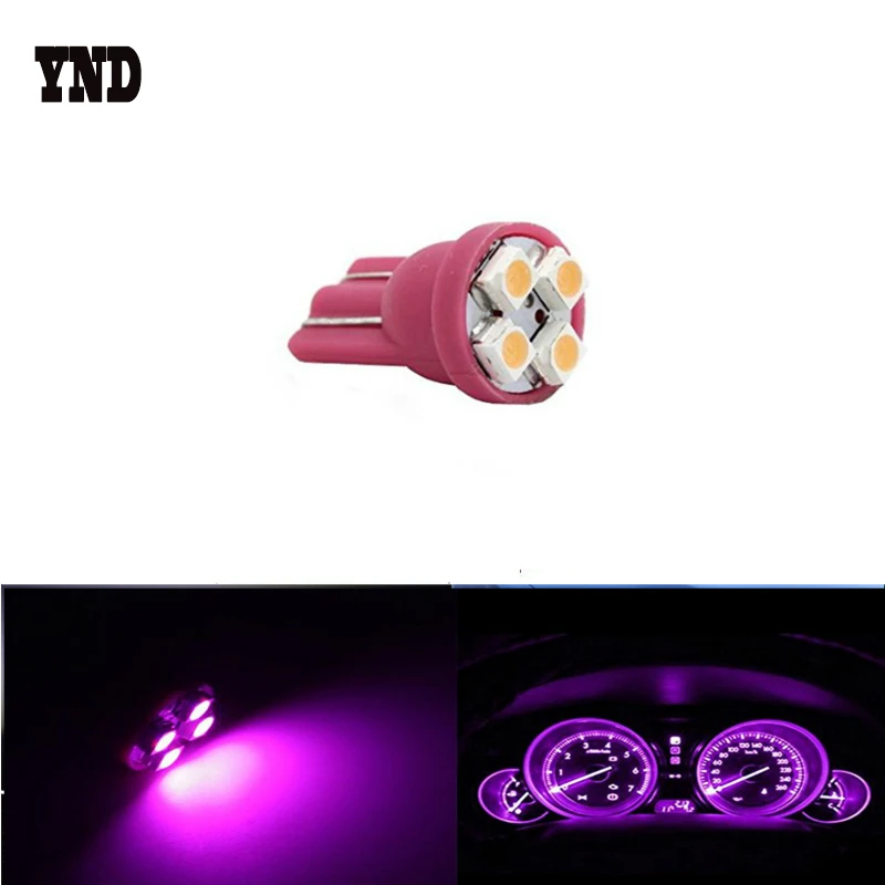 10x розового и фиолетового цветов инструмент кластер спидометра T10 168 4-SMD