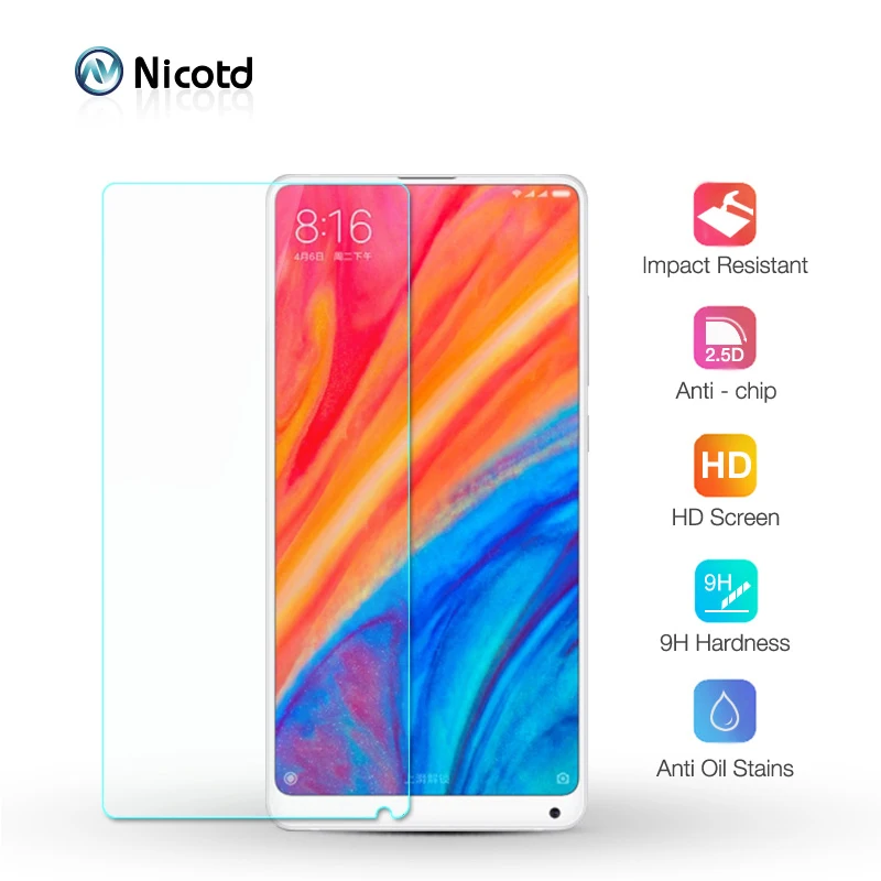 Закаленное стекло Nicotd для Xiaomi Mi MIX 3 защита экрана 9H 2.5D телефона Защитное 2 2S MI