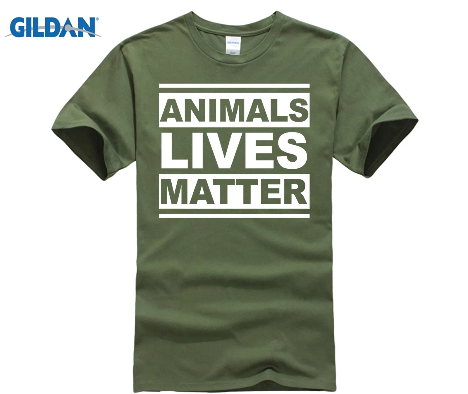 GILDAN 2018 animals Lives Matter Awesome веганская Вегетарианская Подарочная футболка|Мужские
