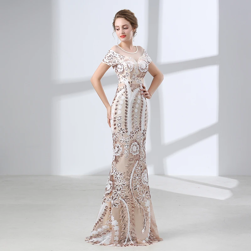 Платье с коротким рукавом Forevergracedress яркое длинное формальное платье Русалочки