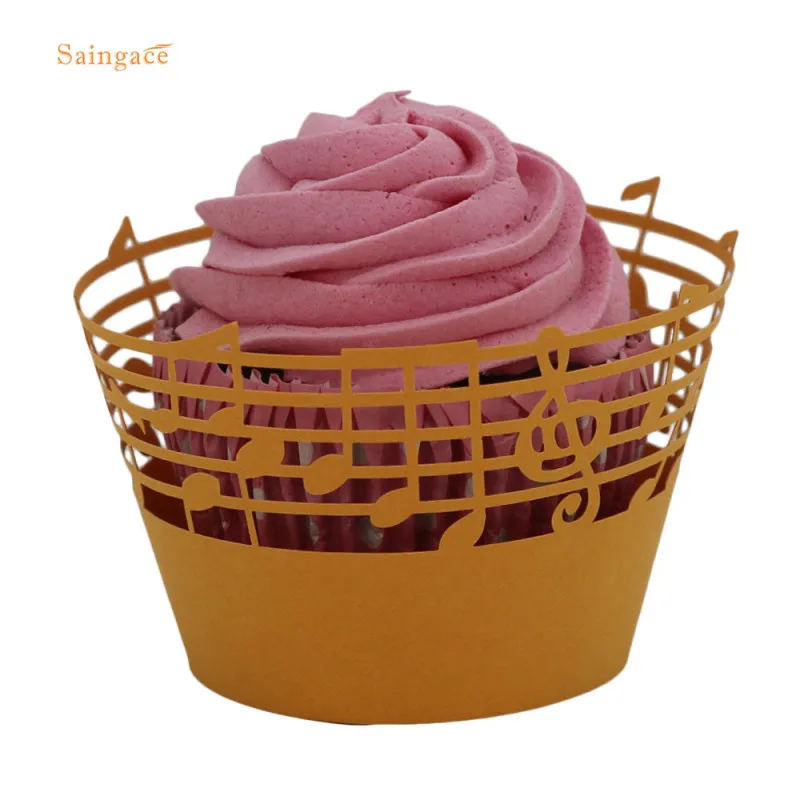 Saingace 25 шт. Joyful музыкальная кружка для торта пустые кексы бумажные обертки кексов