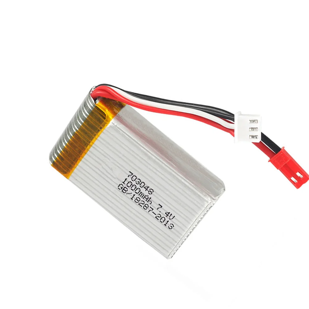 Аккумулятор Lipo для игрушек MJXRC X600 2S 7 4 В 1000 мАч 703048 с разъемом JST/SM/T/EL-2P/SMALL TAMIYA |