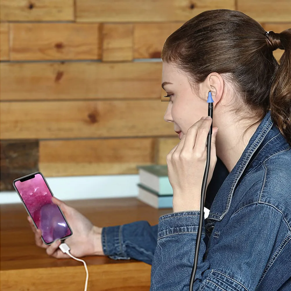 KZYEE ушной эндоскоп камера 720P Wifi для Iphone Android 6 Регулируемых светодиодных ламп