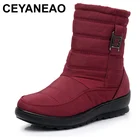 Женские ботинки на толстом плюше CEYANEAO, теплые непромокаемые зимние ботинки, женские ботильоны, зимние ботинки, водонепроницаемая женская обувь