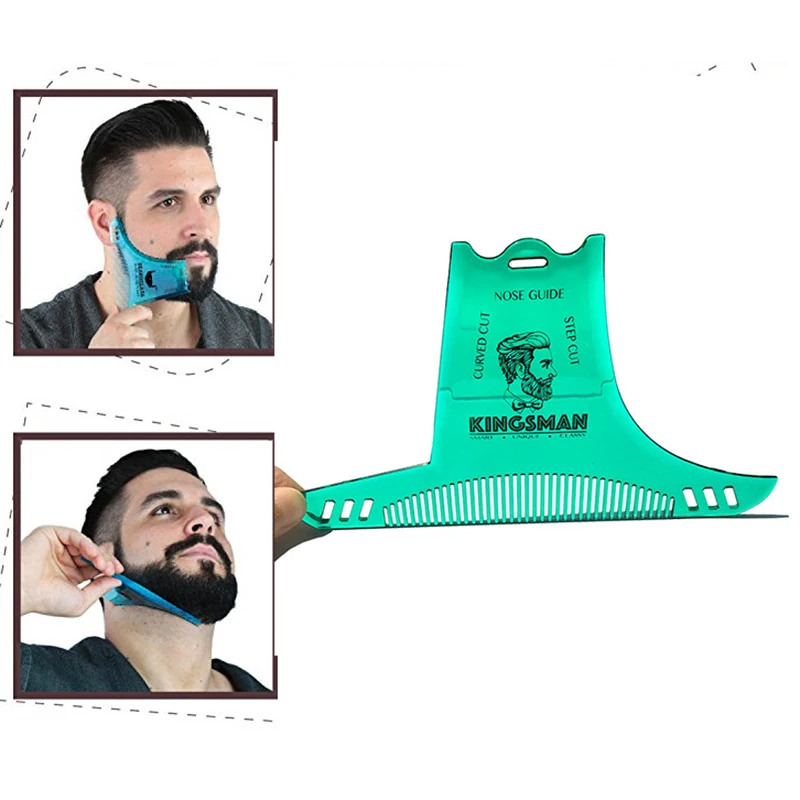 

New Transparent men's Beard Shaping Styling Template Beard Comb tool ABS Comb for Hair Beard Trim Template Combs