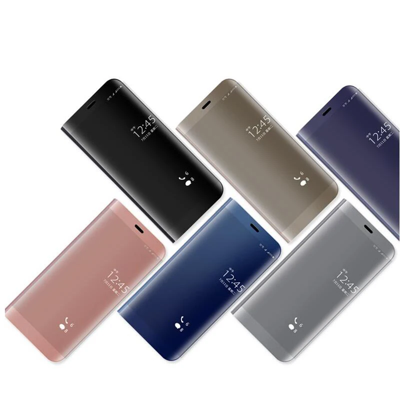 Флип чехол для телефона Huawei Mate 8 9 10 lite Pro P20 P10 P9 P8 2017 Plus Honor V10 Nova 2i P Smart Clear Mirror