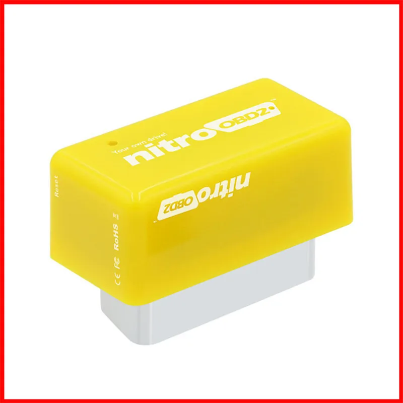 Авто ECU ChipTuning BOX Nitro OBD2 сканер для бензина Авто диагностическая производительность двигателя скорость NitroOBD2 экономия мощности желтый