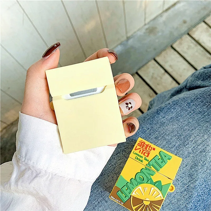Чехол для airpods милый мультяшный чехол наушников Vita лимонный чай соевый молоко