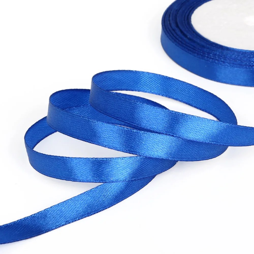 Многоцветная атласная лента шириной 7 мм для рукоделия декор свадебное украшение