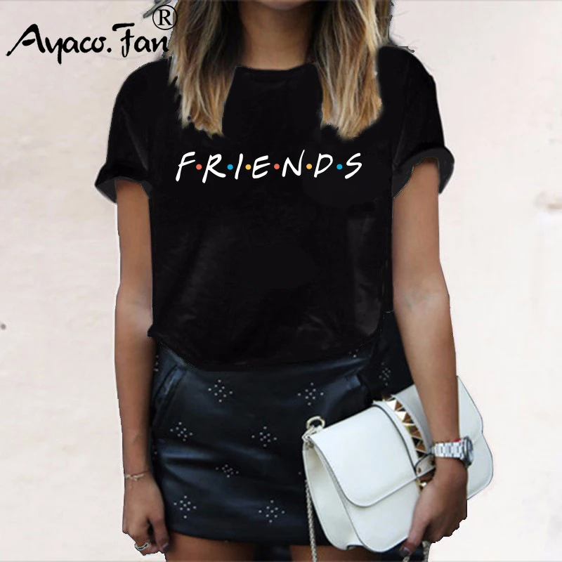 Футболки с надписью FRIENDS для женщин женская футболка бойфренд девушек