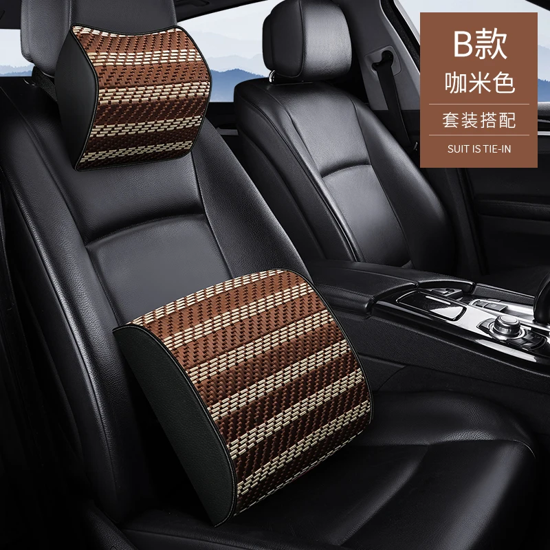 

KKYSYELVA Car Seat Headrest Lumbar Cushion Neck Support Memory Back Brace Pillow Supports Ergonomics Auto Accessories Waist