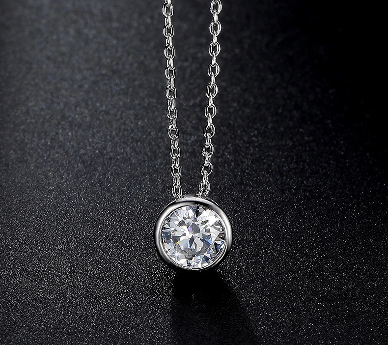Фирменный дизайн простой стиль белый золотой цвет 1.25ct прозрачный Круглый фианит