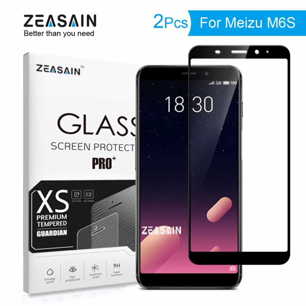 

2 Упак. Оригинальный протектор экрана ZEASAIN для Meizu M6S M6 S Meilan S6 полное покрытие закаленное стекло настоящая защитная пленка 9H