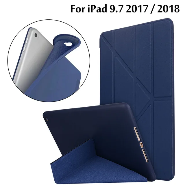 Чехол для iPad 9 7 2017 2018 A1822 A1823 A1893 A1954 умный чехол из ТПУ кожи магнитный складной
