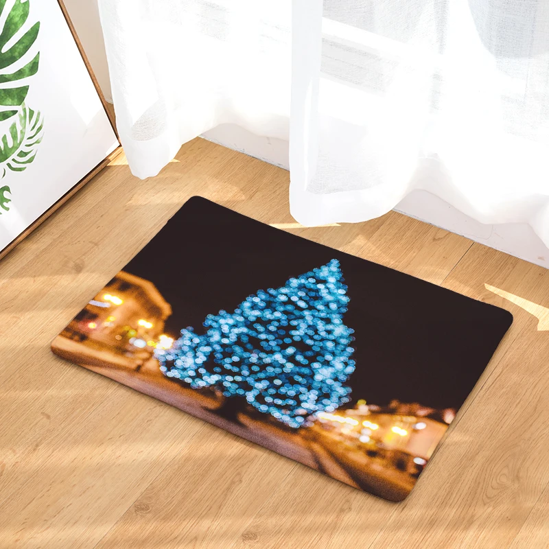 Новинка 2017 Нескользящие ковры с рождественским принтом кухонные коврики для