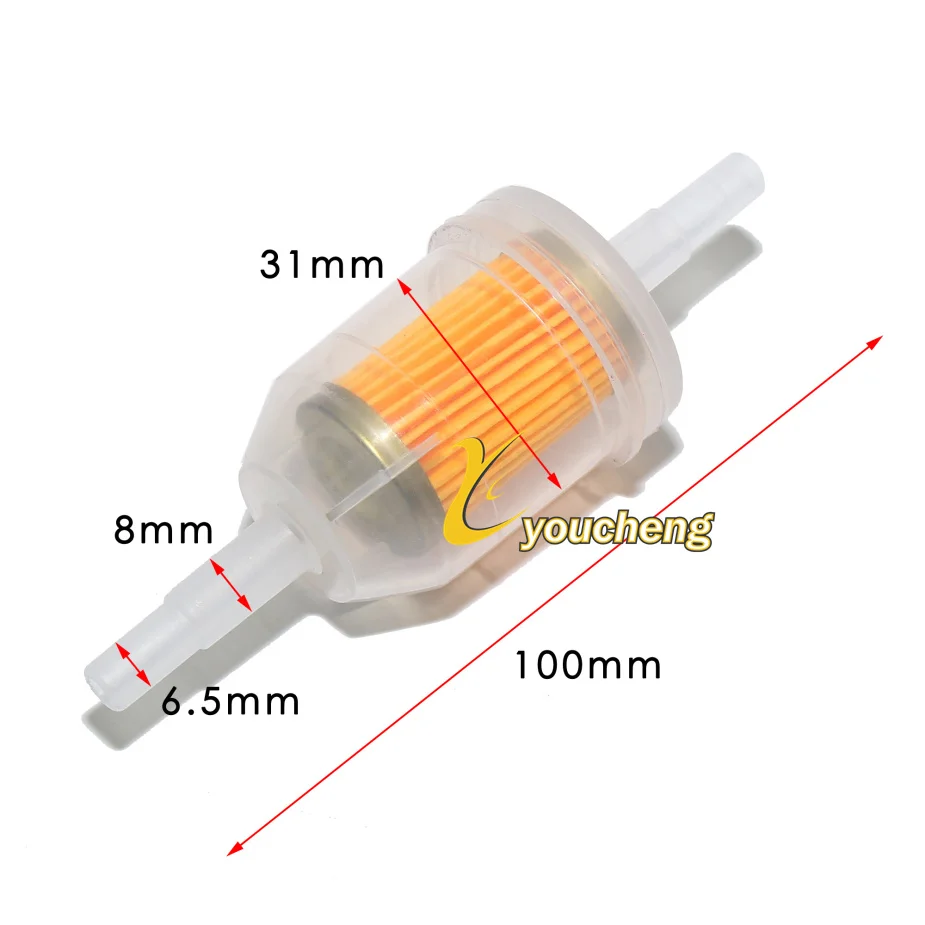 

GY6 50cc 150cc BIG Size Universal Oil Fuel Filter Chinese Scooter Moped Motorcycle ATV Dirt Bike Repair Parts YL-DH (2 pcs)