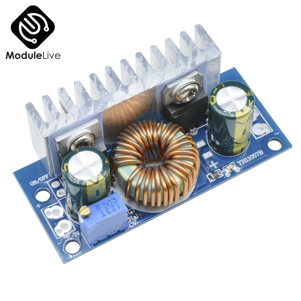 DC-DC Boost Converter 4.5V-32V to 5V-42V 6A Non-isolated Step-Up Power Supply Module With Heat Sink Adjustable