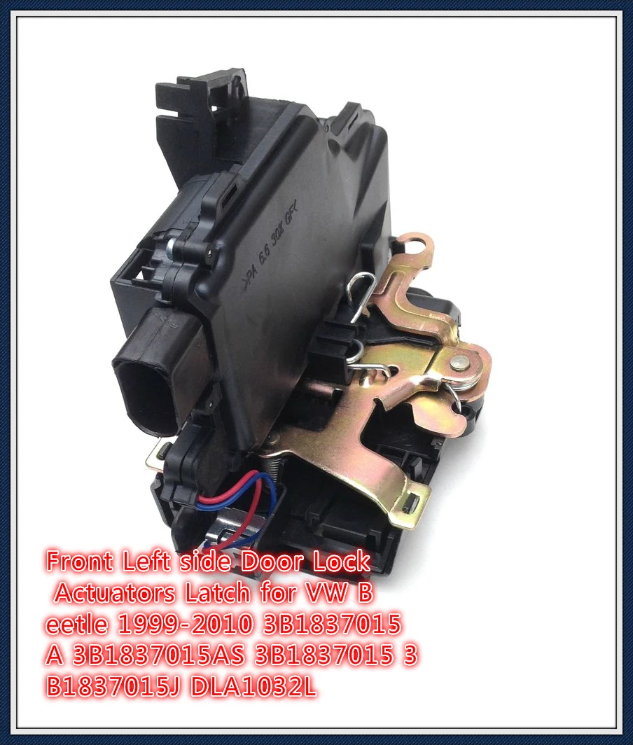 Передняя левая сторона дверной замок приводы защелка для VW Beetle 1999 2010 3B1837015A 3B1837015AS