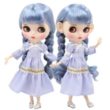 ICY DBS Blyth doll 1/6 bjd шарнирная кукла белая кожа совместное тело синий