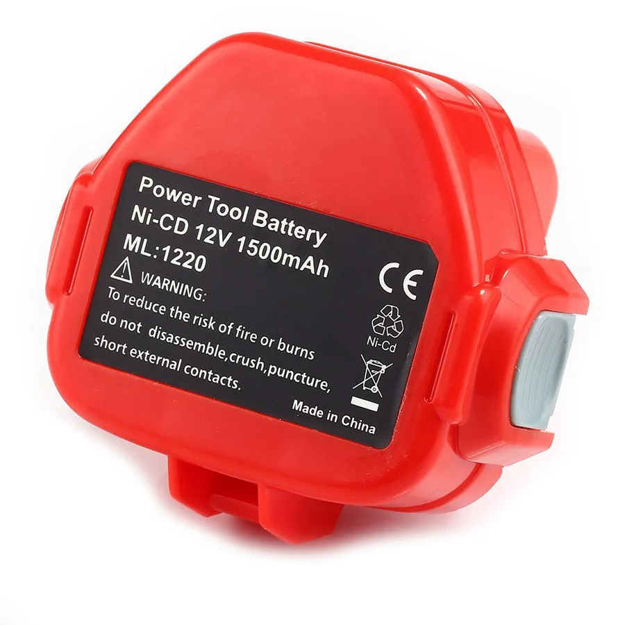 SCLS 12V 1500mAh Электроинструмент Замена батареи для Makita 1200 1220 1222 1233 1234 192598-2 192681-5