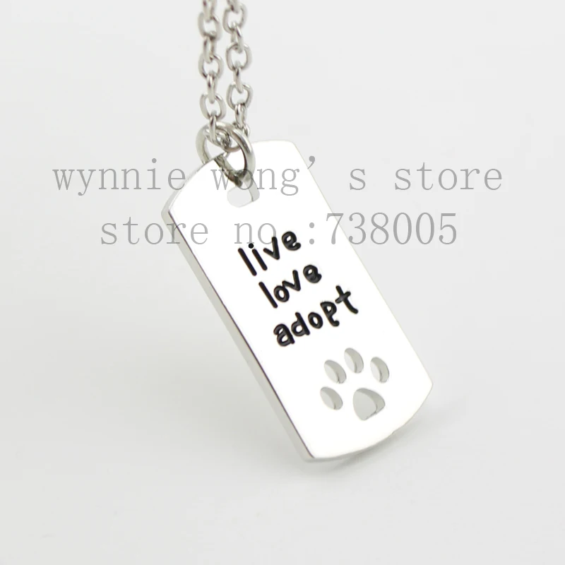 Новинка 2015 прямоугольная Подвеска для собаки Стильное ожерелье ярлык с принтом