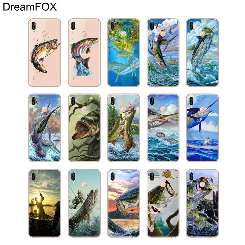 DREAMFOX M477 рыбалка рыбак Мягкий ТПУ силиконовый чехол для Huawei Honor 6a 6C 7X9 10 P20 P30 Lite Pro P