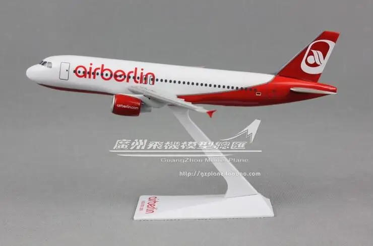 

Модель самолета, 19 см, Германия, авиа Берлин, аэробус A320 1:200, пластиковая модель, модель немецкого самолета