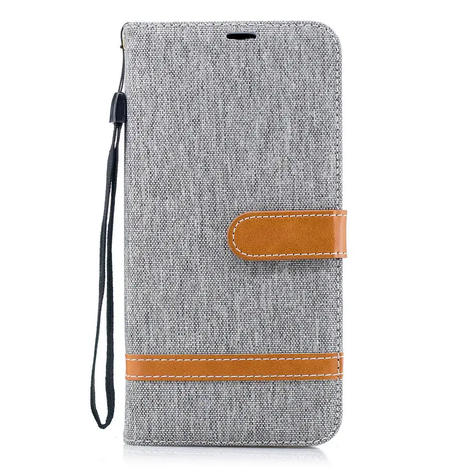 Кожаный чехол книжка Desyner Denim смешанных цветов для Samsung galaxy A8 кожаный сумка 2018