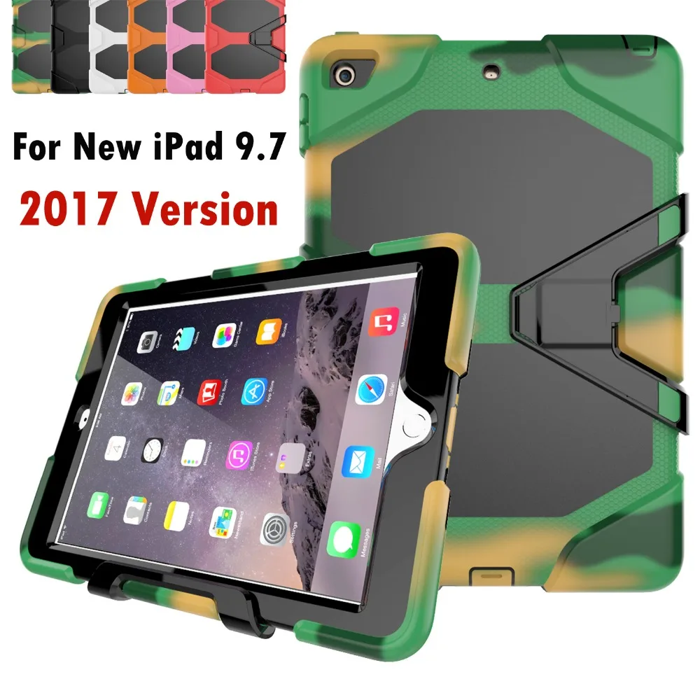 Для Apple нового iPad 9 7 дюйма 2017 &amp 2018 ударопрочный армированный гибридный защитный