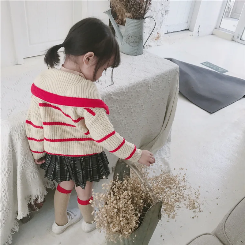 Корейский бренд модные свитера для мальчиков и девочек детские пуловеры в