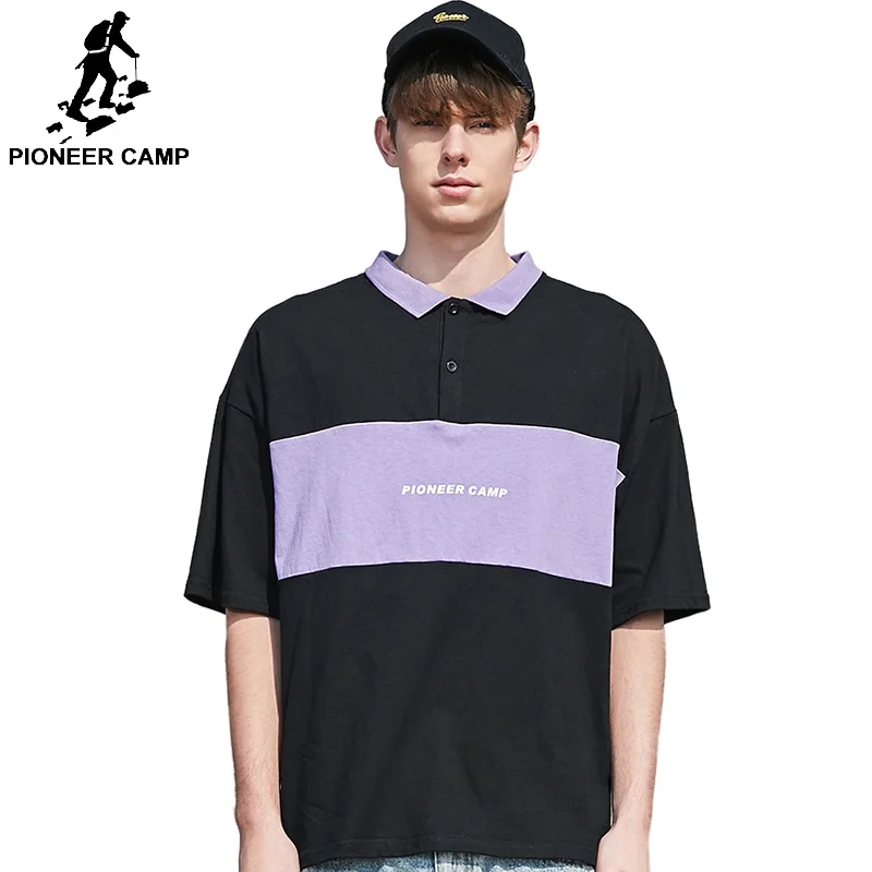 Мужская рубашка поло Pioneer Camp в стиле хип хоп высокого качества из 100% хлопка с
