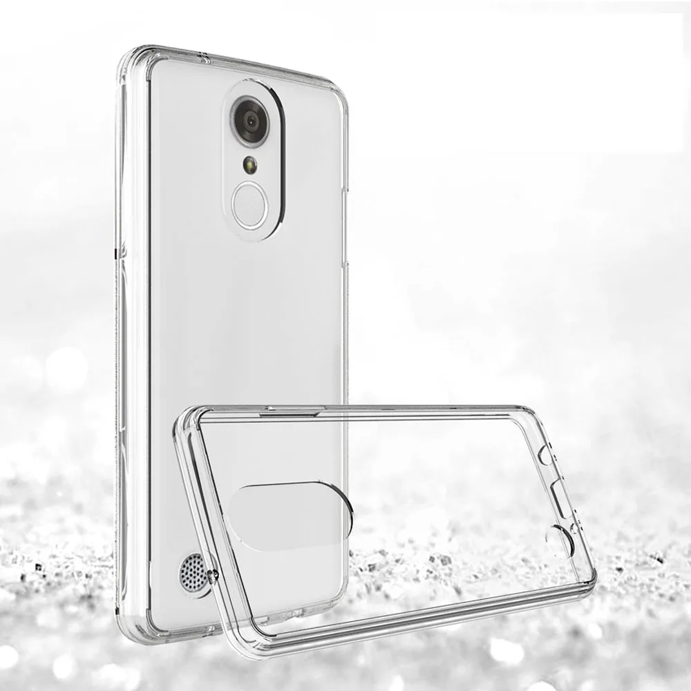 Тонкий чехол из ТПУ с рамкой твердого акрила прозрачный для LG Aristo MS210 LV3/K8 2017/Phoenix