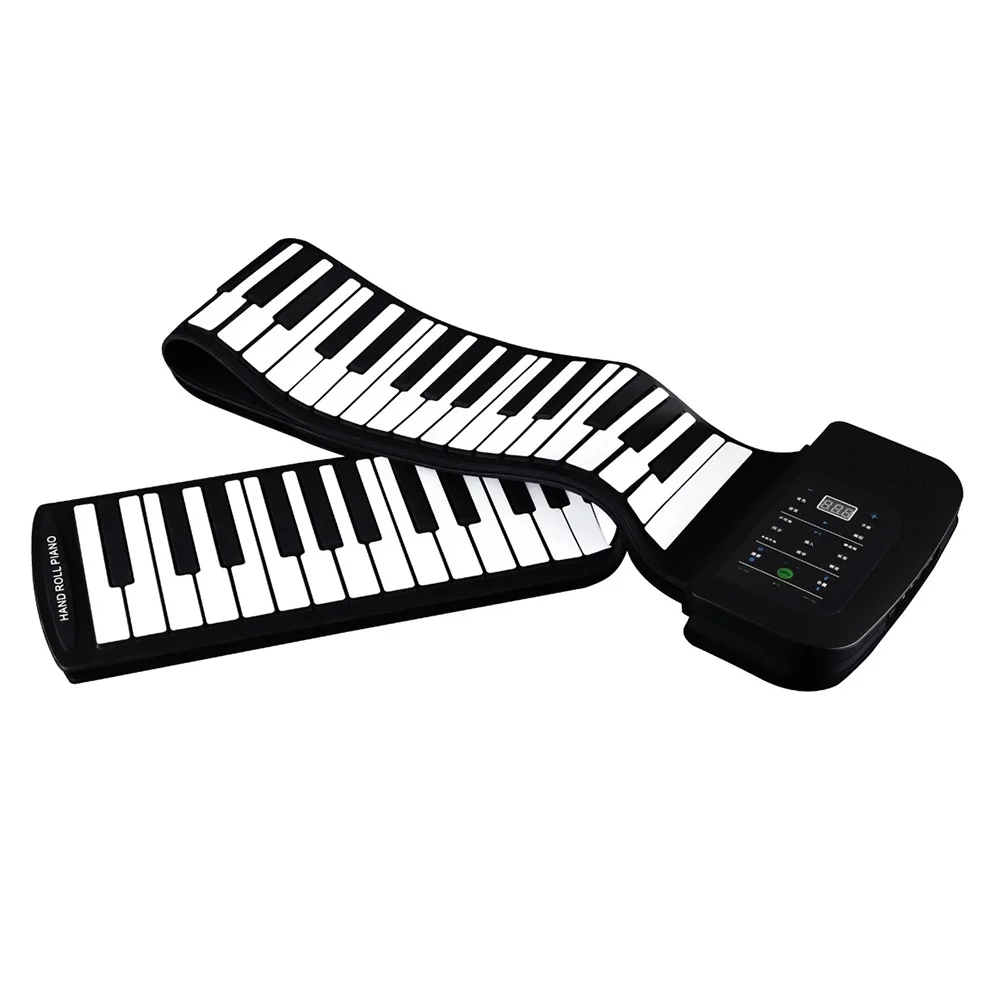 

Portable 88 Keys Silicone Flexible Foldable Piano Foldable Keyboard Hand-rolling Piano with Battery Sustain Pedal