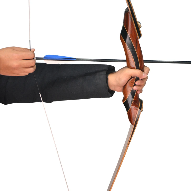 

62" 25-55lbs Archery Takedown Recurve Bow Longbow Right Hand American Hunting Bow For Outdoor Hunting Shooting Accessories