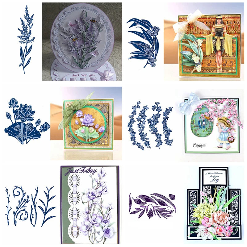 Floal Flowers металлические режущие штампы трафареты для DIY альбома скрапбукинга фото