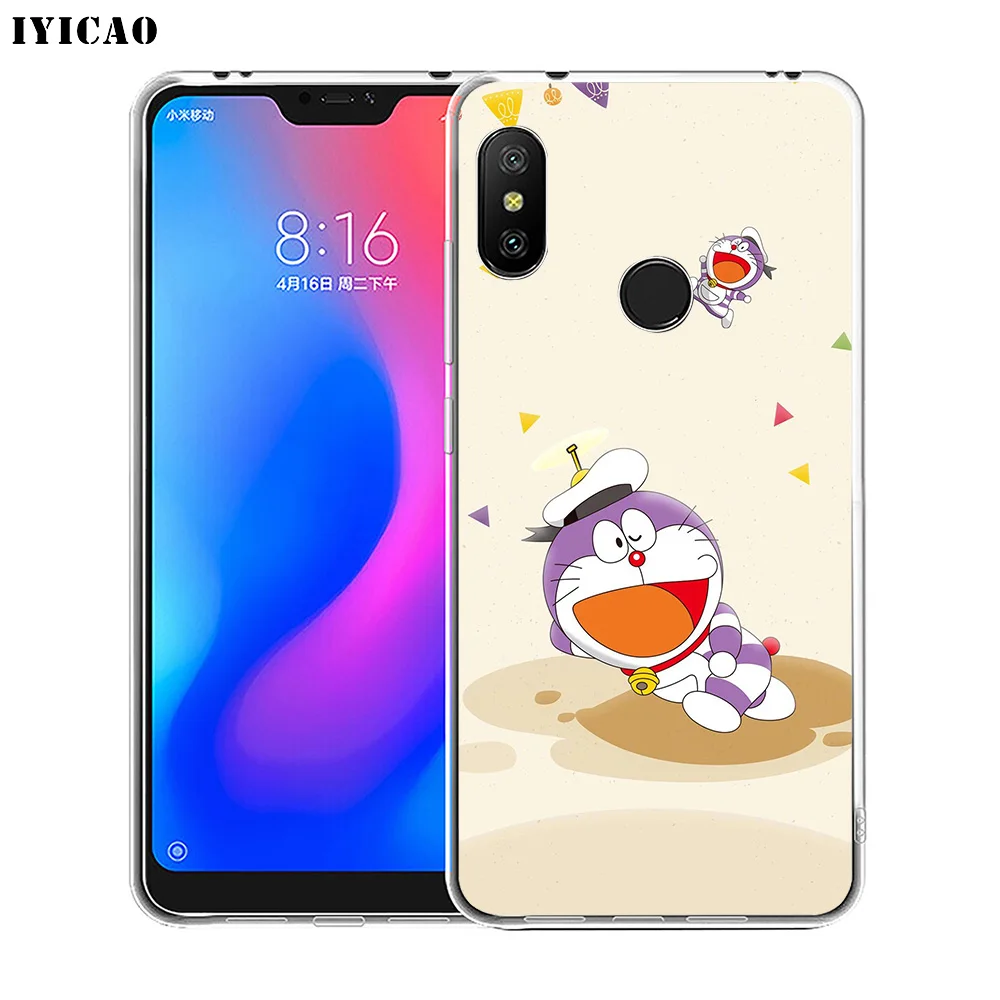 Милый мягкий силиконовый чехол для телефона IYICAO Doraemon Xiaomi Redmi 4A 5A 6A Note 7 6 5 Pro Plus 4X