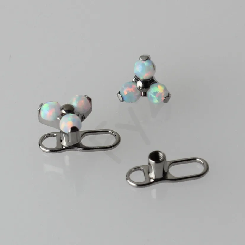 Топы с опаловым цветком титановый дермальный якорь G23 основа для погружения в