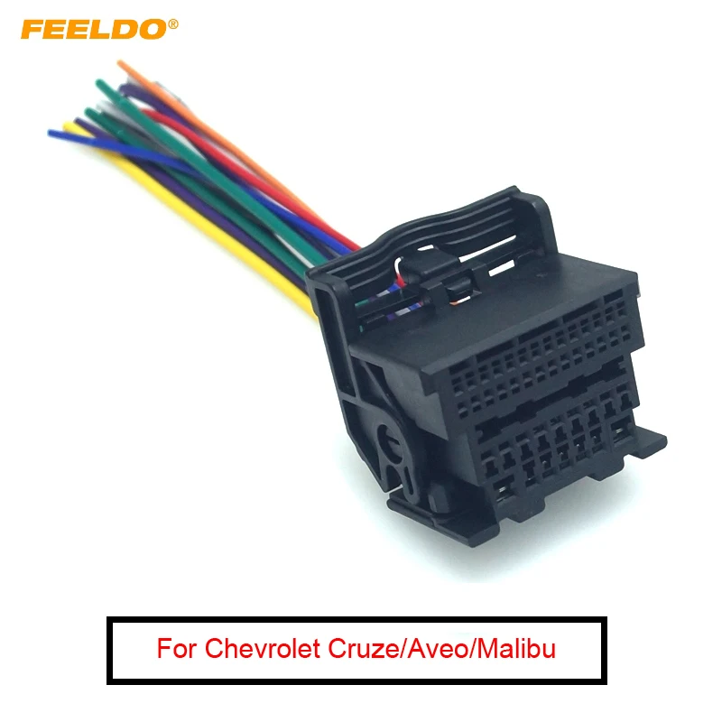 

FEELDO 1 шт. автомобильный адаптер для стерео аудио жгута проводов для Chevrolet Cruze Malibu Aveo, радио, CD/DVD, кабель для установки # AM6077