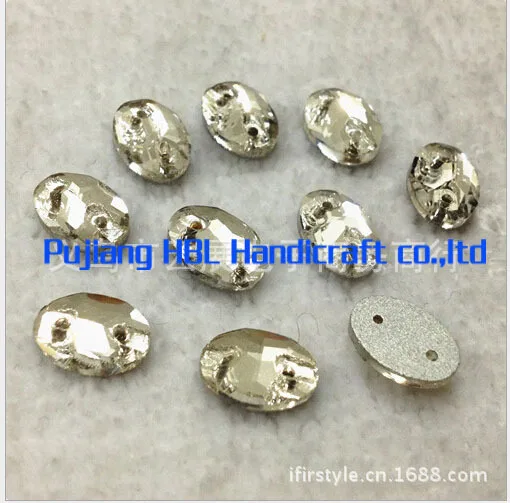 

Free shipping 11X16MM 80PCS Oval 2 Holes Crystal Clear Sew On Fancy Stone Jewelry Making