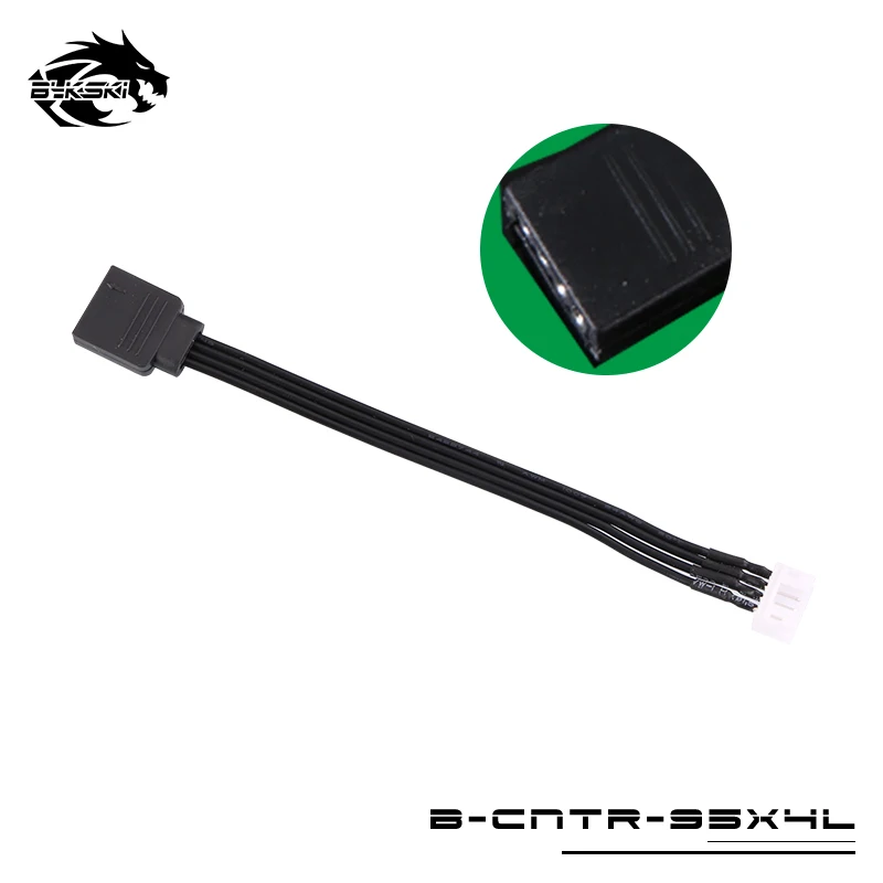 12v4Pin Bykski B-CNTR-95X4L/B-CNTR-95X3L Кабель-адаптер Освещение ASUS AURA материнская плата синхронизация оптическая линия RGB/RBW 5V3Pin/12V4Pin - Цвет лезвия: 12v4Pin