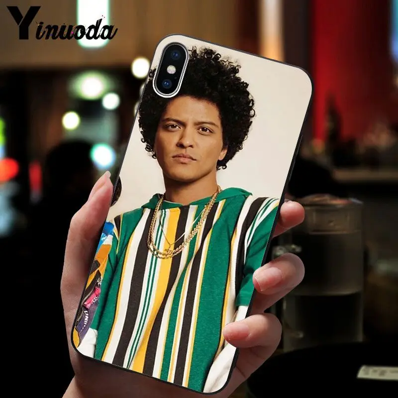 Yinuoda Бруно Марс умный чехол черный мягкий для телефона iPhone X XS MAX 6 6s 7 7plus 8 8Plus 5 5S SE XR |