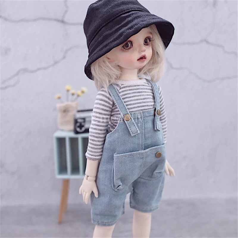 1 шт. высокое качество 1/6 BJD YOSD джинсовые комбинезоны на подтяжках для Blyth, Azone, Licca, Pullip Кукла Одежда Аксессуары
