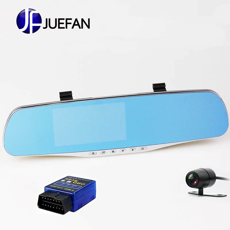 ML500 Автомобильная dvr камера 4 3-дюймовый экран двойной объектив Встроенный
