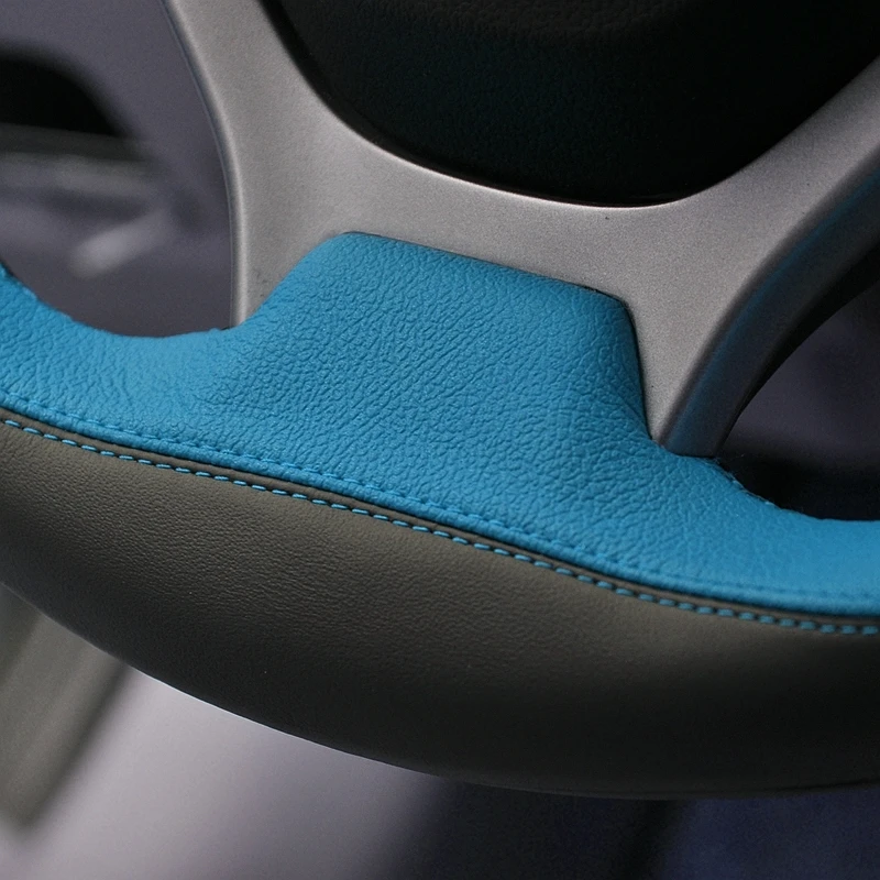 

Hand Sew Black Blue Steering Wheel Cover for Honda Civic 2012- 2014 Car Special